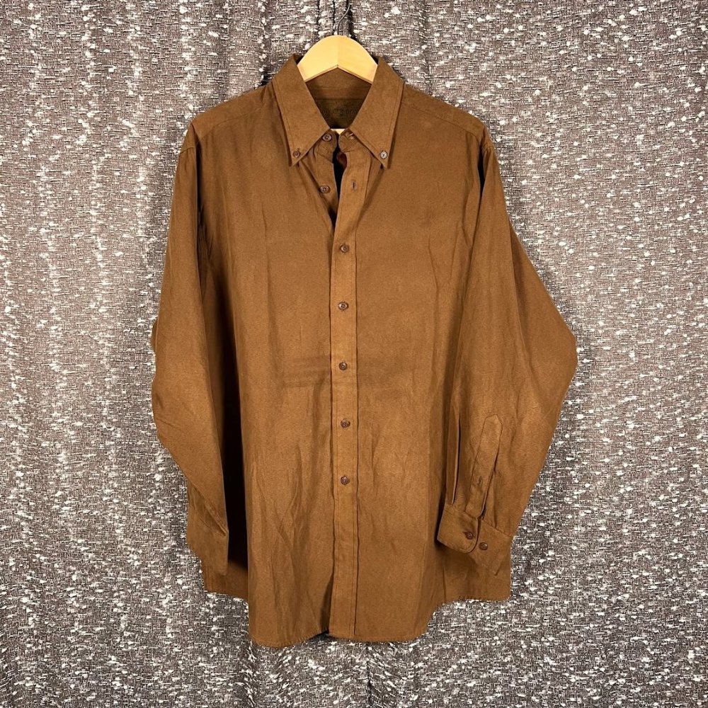 Duck Head Faux Leather Button Up‎ Shirt